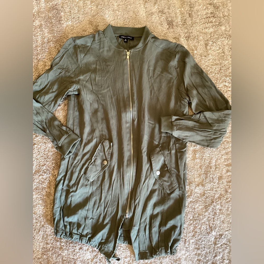 Kendall and Kylie military style full zip coat-SZ Small